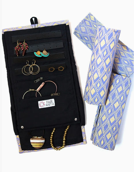 Wayfarer Jewelry Roll Lavender Diamond