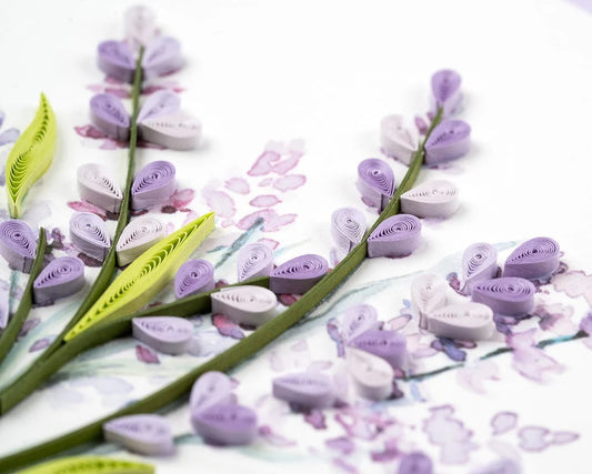 Quilled Lavender Bunch Card