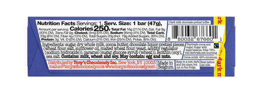 Dark Milk Pretzel Toffee Mini Bar