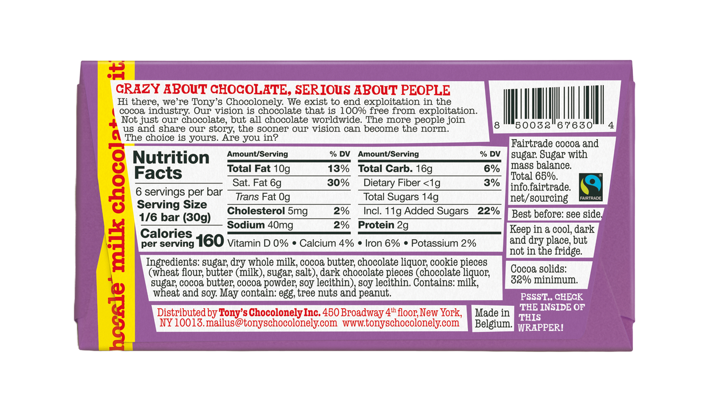 Milk Chocolate Bar w/ Chocolate Chip Cookies