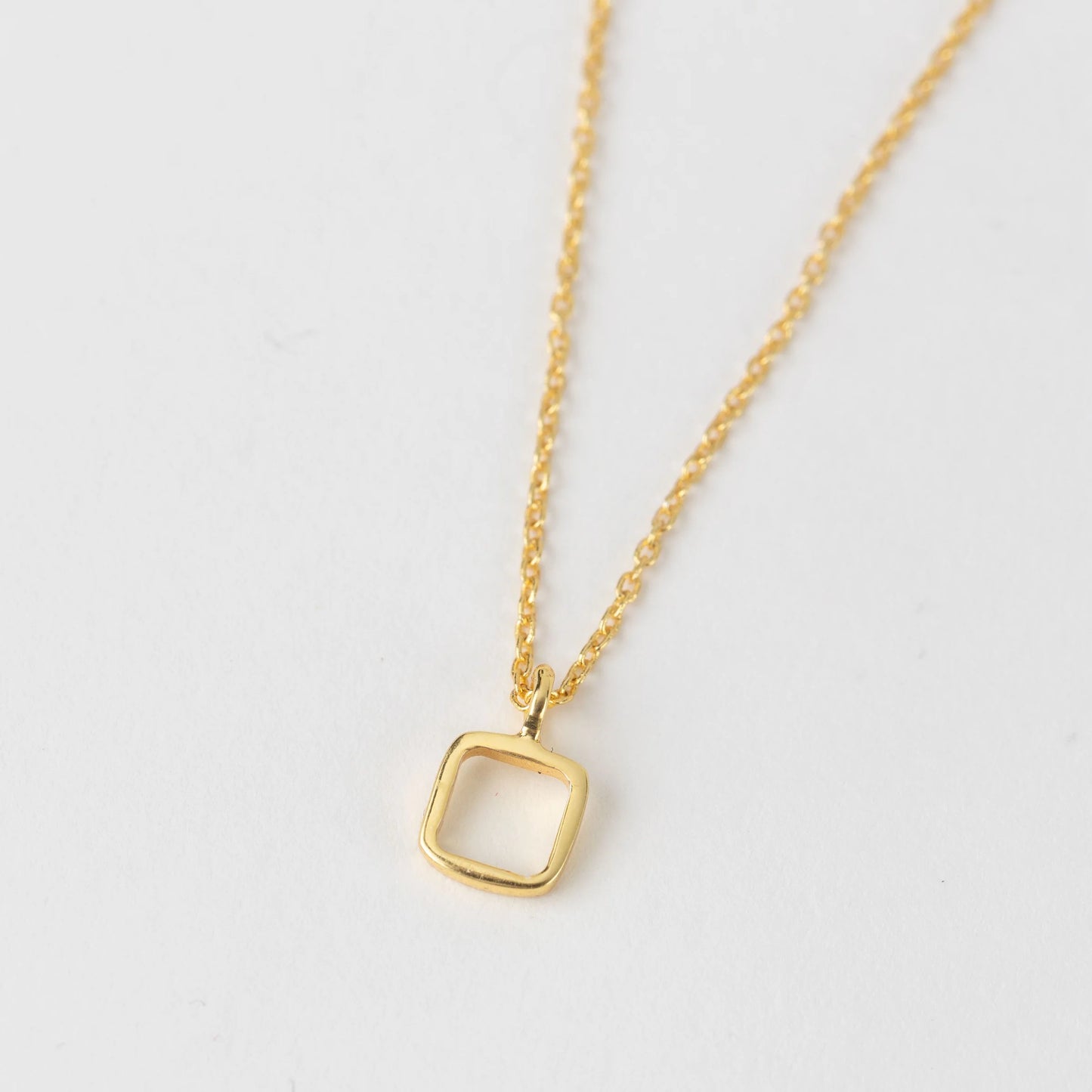 Sundar Square Gold Pendant Necklace