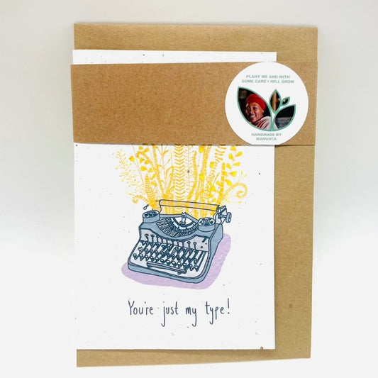 "Just My Type" Growing Paper Card