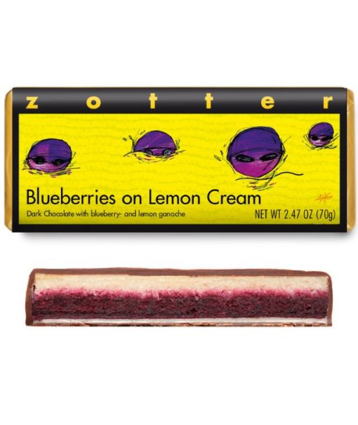 Blueberries On Lemon Cream Chocolate