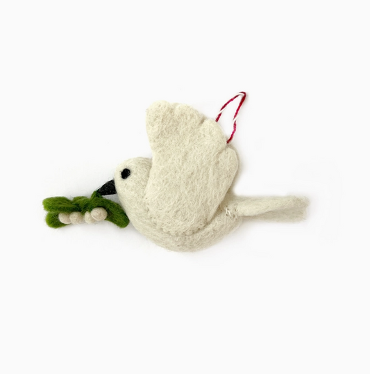 Dove with Olive Branch Ornament