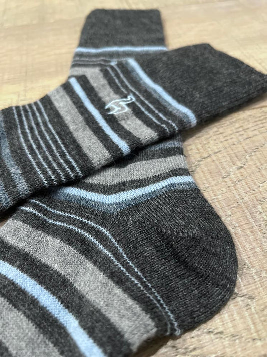Alpaca Stripe Socks - Azul