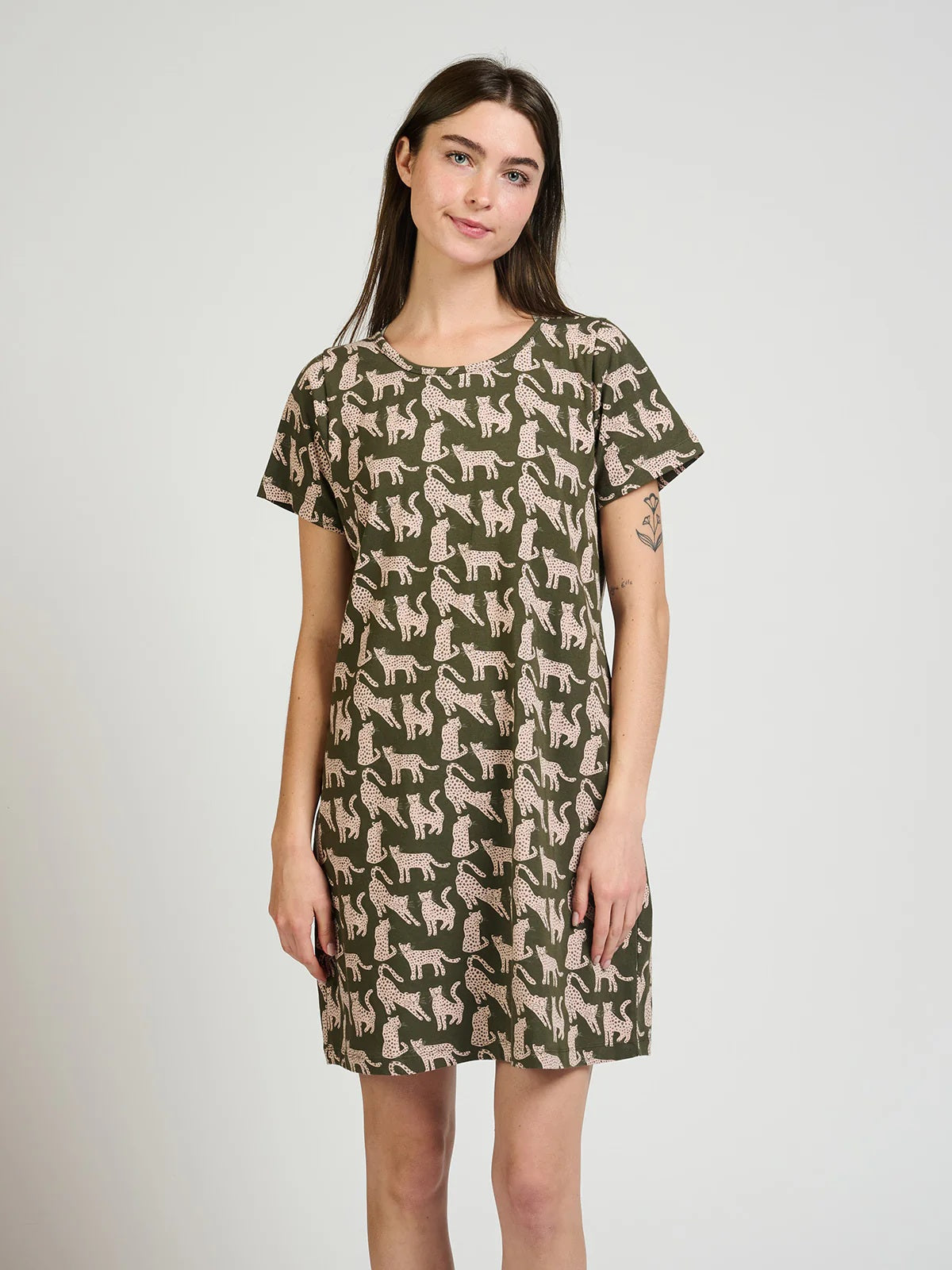 shirt dress leopard Lila Print T-Shirt Whiskey Darling Boutique Leopard Shirt Dress