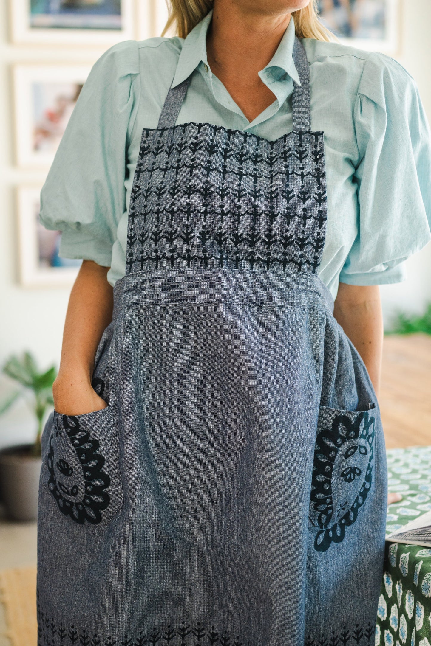 Midnight Paisley Apron