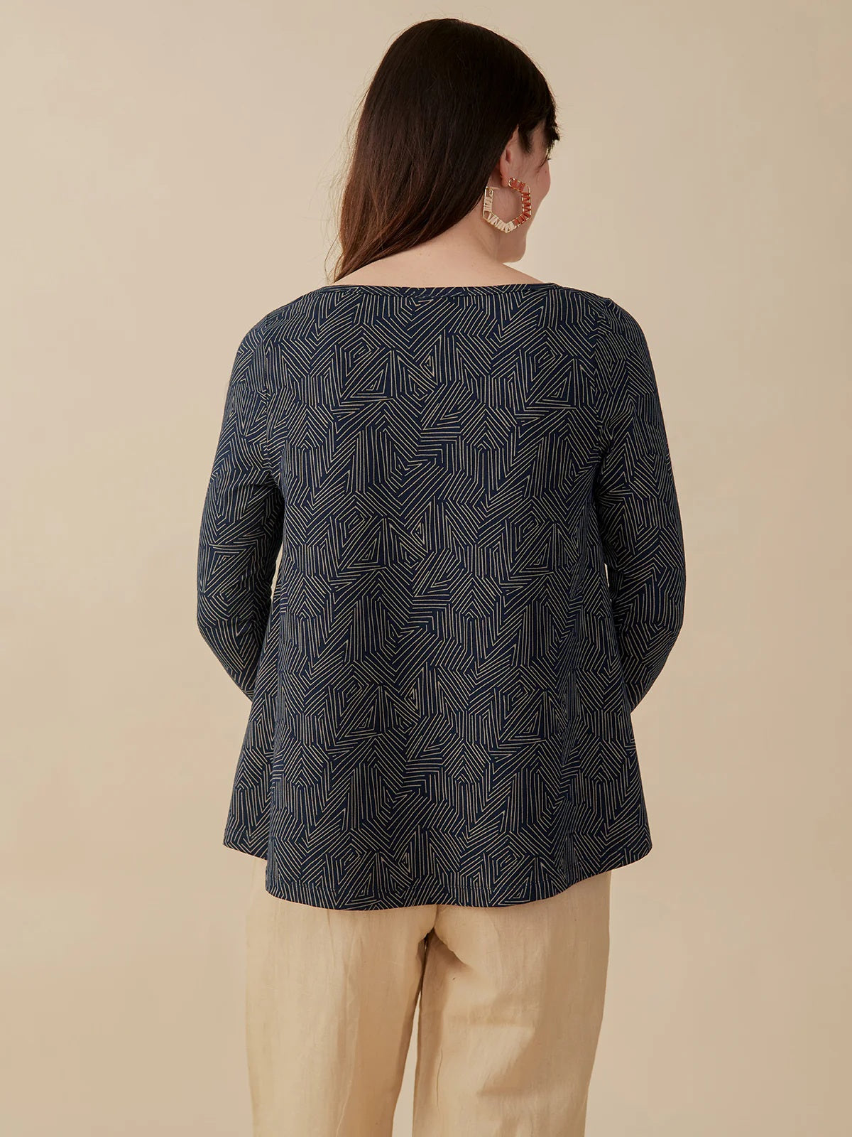 Cozy Day Top - Tree Rings Slate