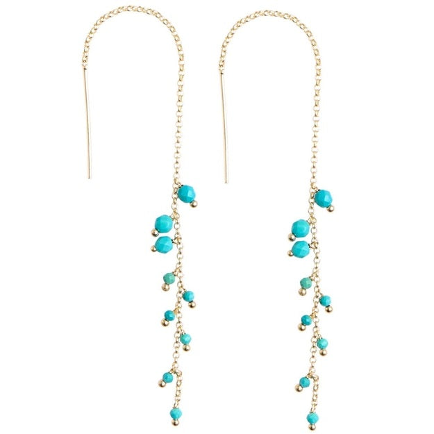 Lisa Threader Earrings - Clear Day