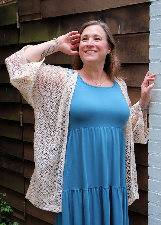 Darcy Dress - Peacock Blue