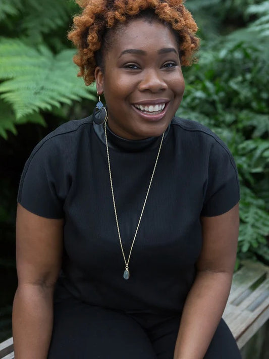 Uncut Stone Labradorite Crystal Necklace