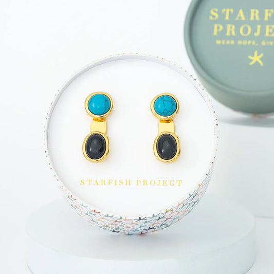 Eclipse Turquoise Ear Jackets