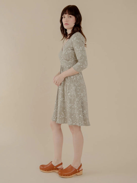 Callie Wrap Dress - Field Taupe