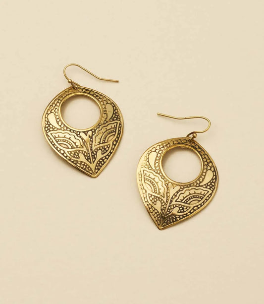 Yashi Embossed Statement Earrings