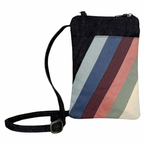 Denim Mini Crossbody Striped