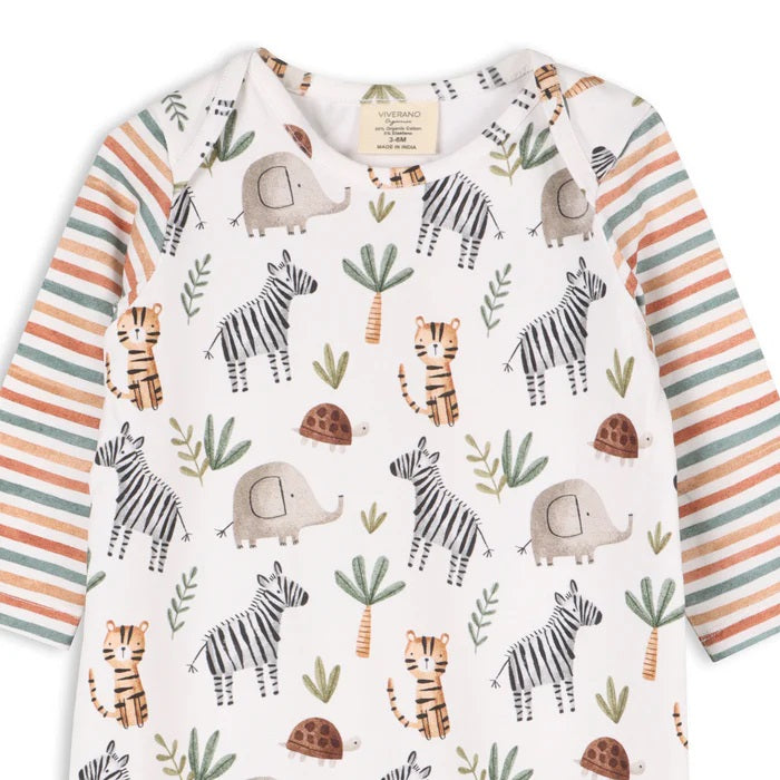 Savannah Animals Baby Jumpsuit