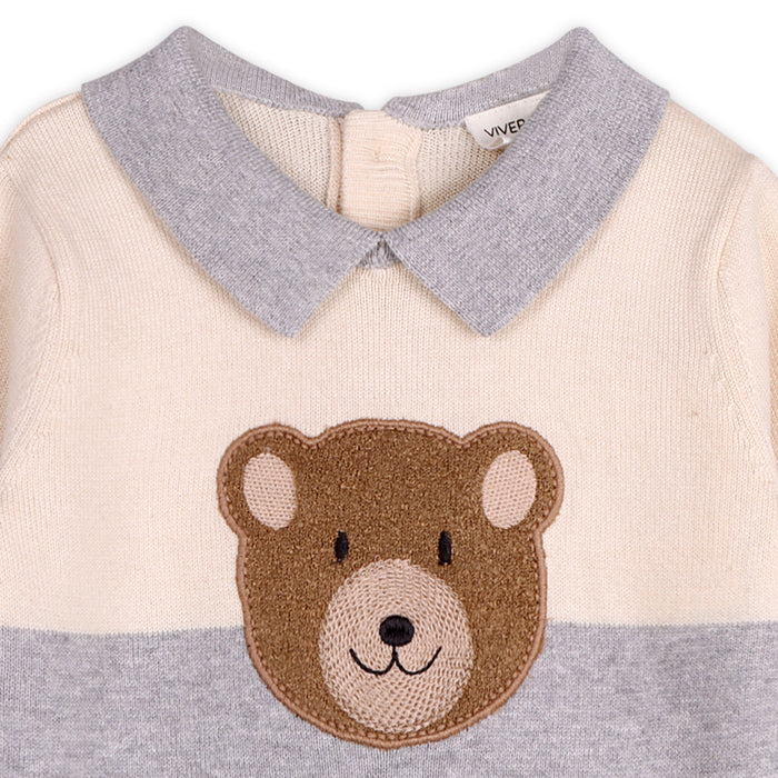 Cuddly Bear Applique Sweater