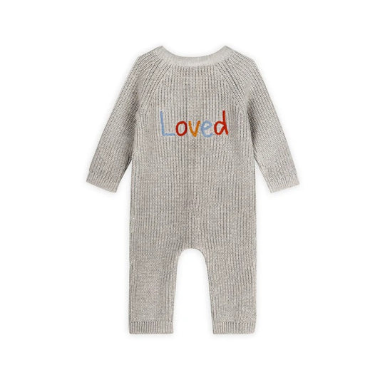 Loved Embroidered Sweater Knit Jumpsuit