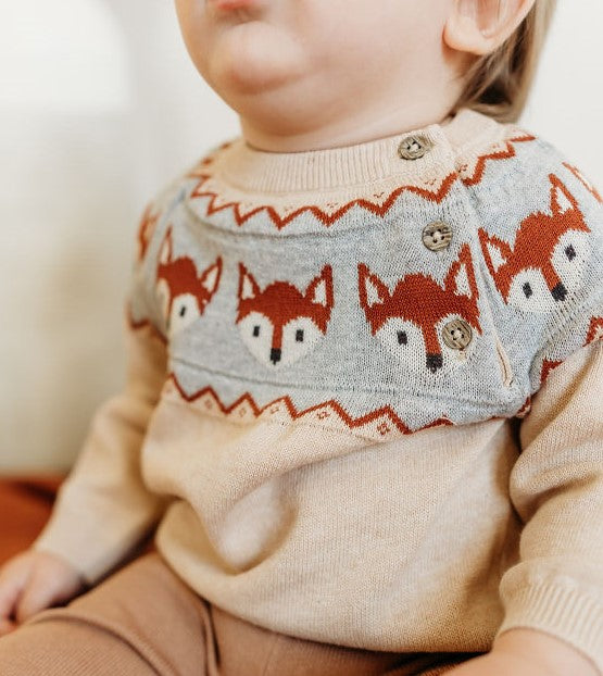 Fox Jacquard Fair Isle Sweater