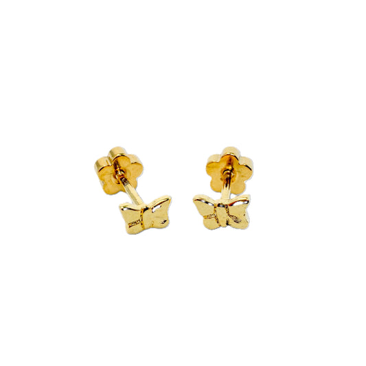Flat-back butterfly stud earrings