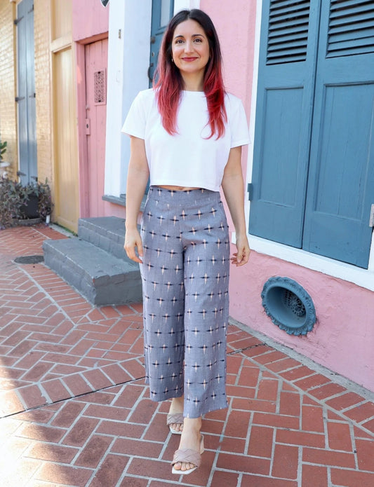 Heritage Ikat Organic Cotton Crop Pants