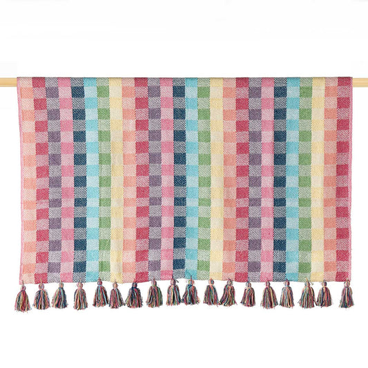 Rainbow Gingham Rethread Throw