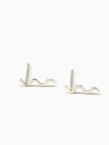 Squiggle Studs Sterling Silver