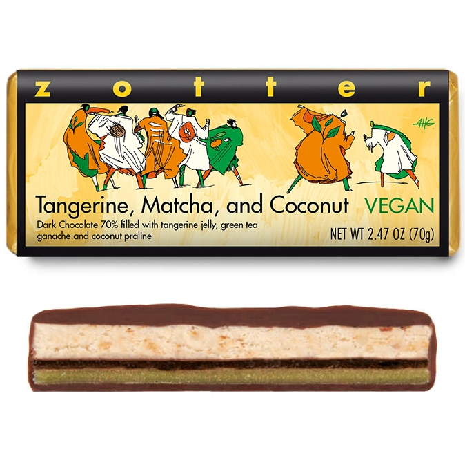 Tangerine, Matcha, and Coconut Bar