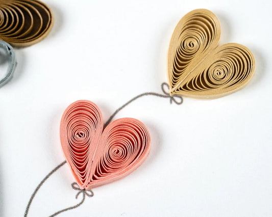 Quilled Vintage Flower Bicycle Card