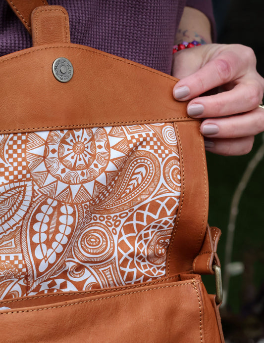 Kolkata Crossbody Bag in Camel