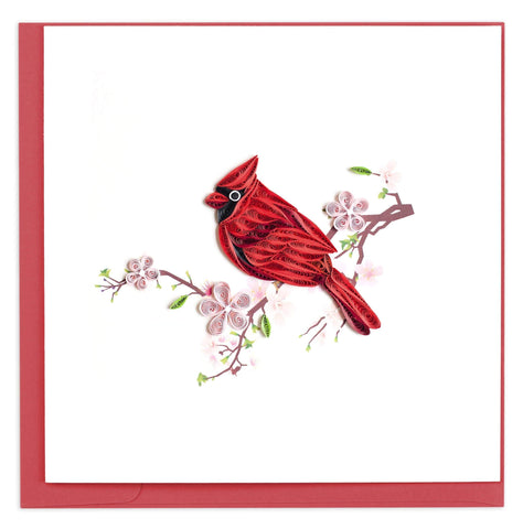Quilled Cardinal Card
