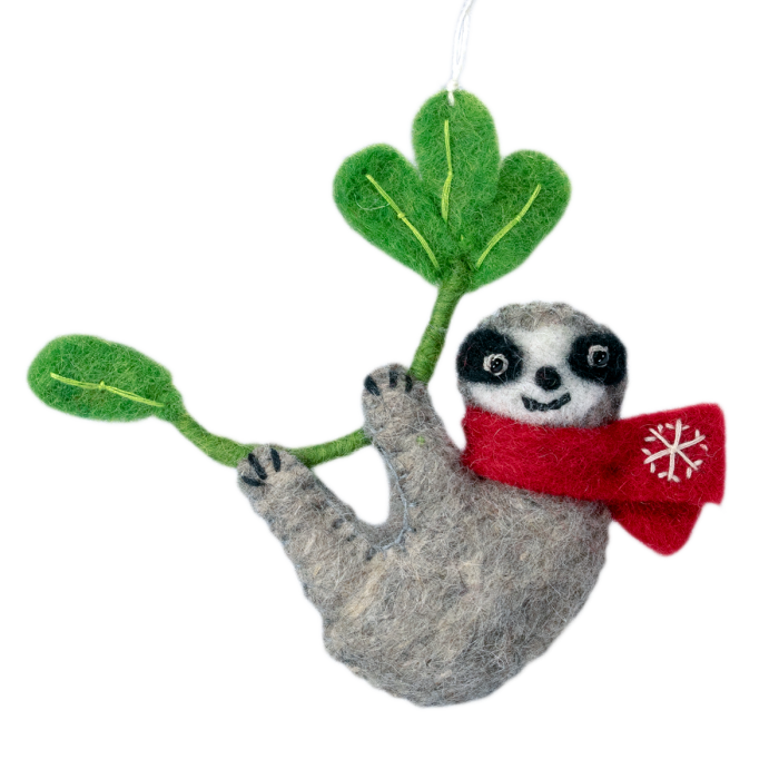 Snowflake Sloth Ornament