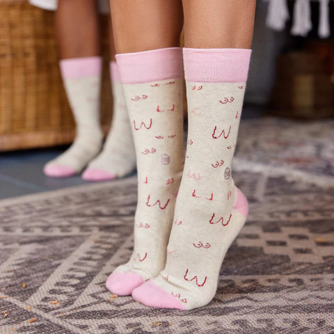 Socks That Support Self-Checks Boobies