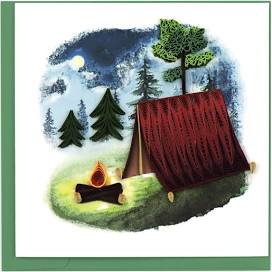 Quilled Camping Card