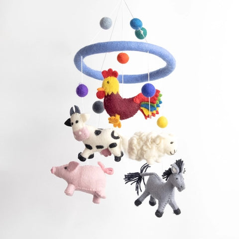 Felt Mobile - Farm Animals