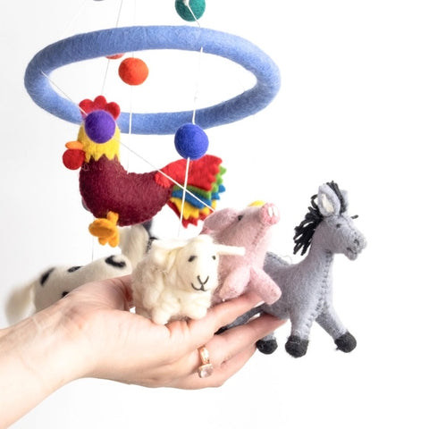 Felt Mobile - Farm Animals