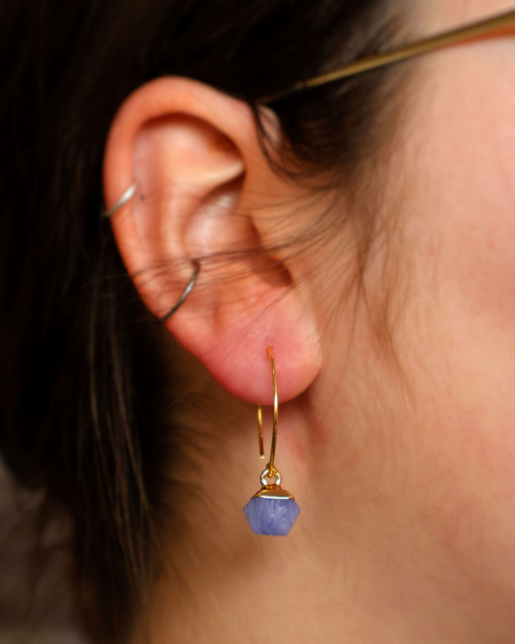 Clara Earrings in Elderberry