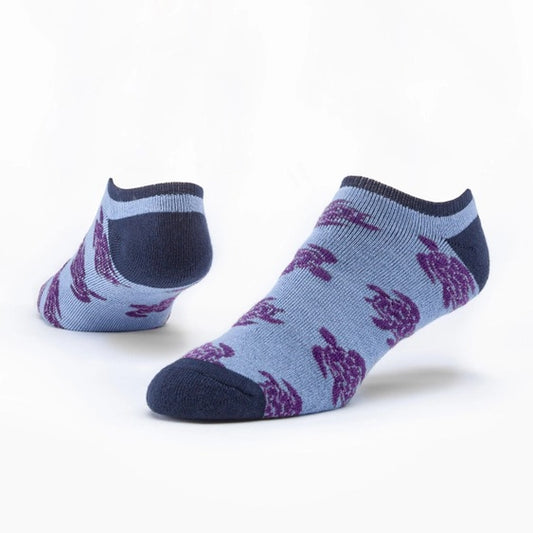 Cotton Footie Socks - Blue Turtle