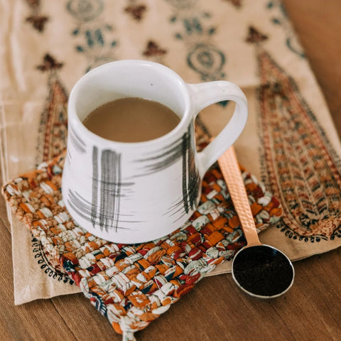 Copper & Silver Coffee Scoop