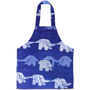 Kid's Apron - Blueberry Elephants