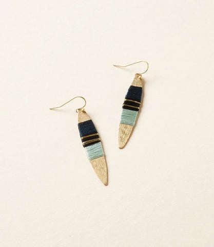 Kaia Gold Drop Earrings in Shades of Blue