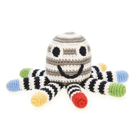 Octopus Rattle - Black & White