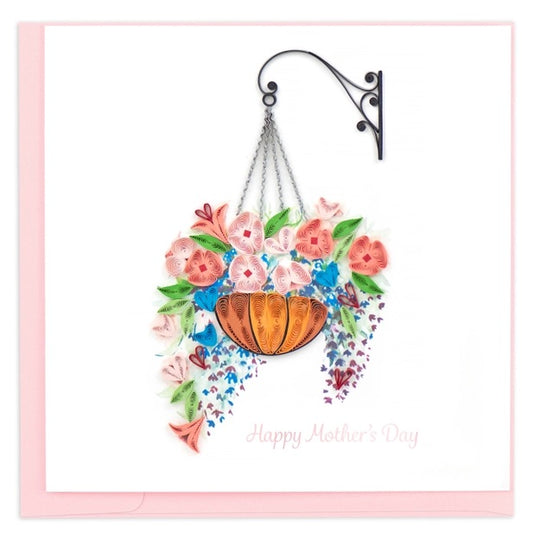 Mother's Day Hanging Flower Basket Card