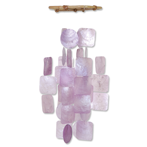 Small Square Capiz Chime - Lilac