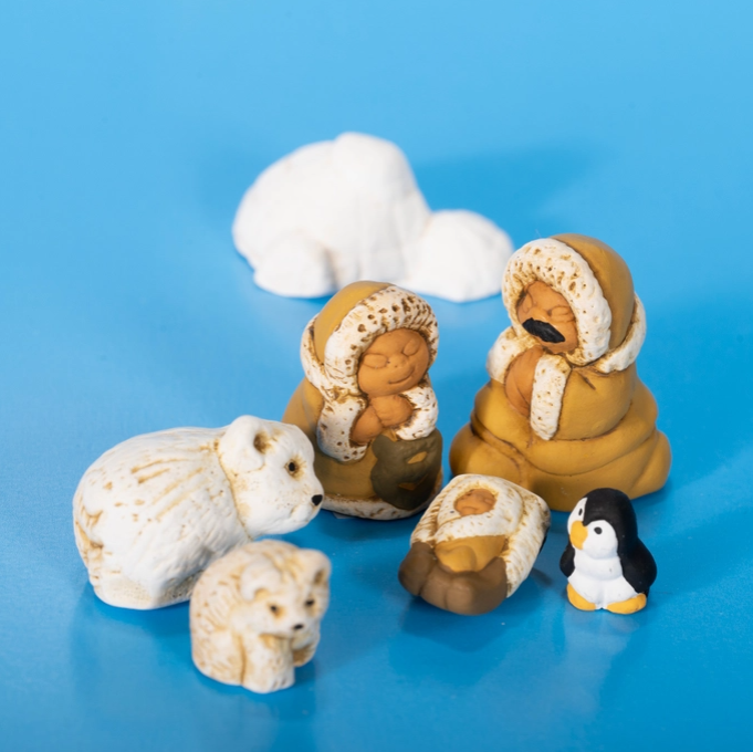 Polar Mini Nativity Ceramic Set of 7