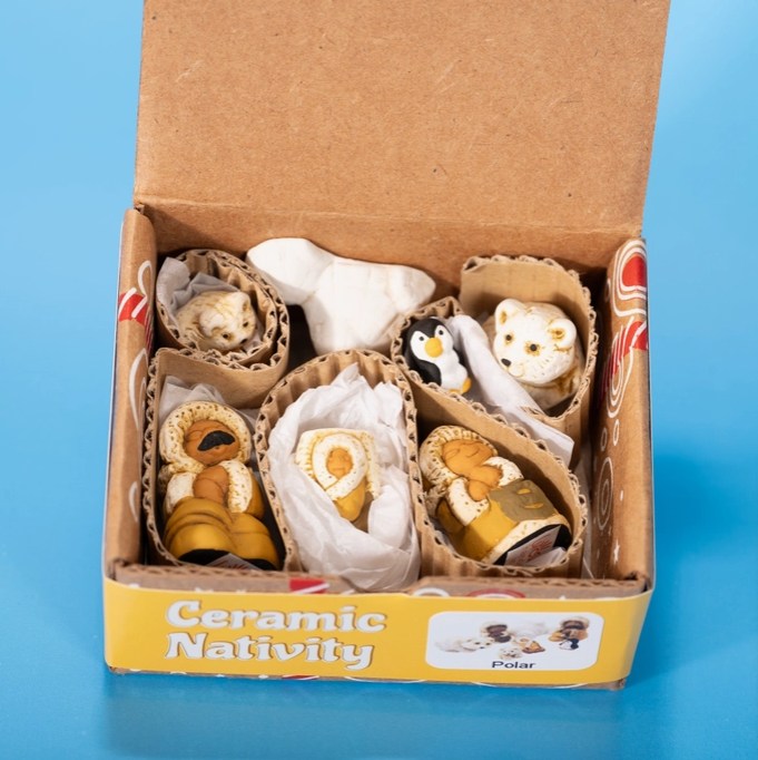 Polar Mini Nativity Ceramic Set of 7