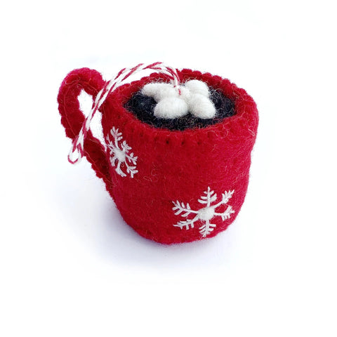 Felt Hot Chocolate Ornament