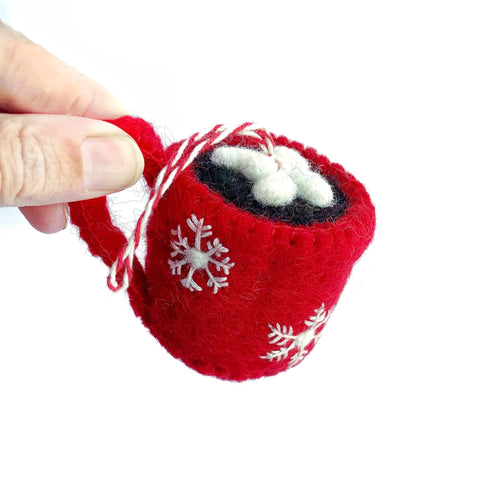 Felt Hot Chocolate Ornament