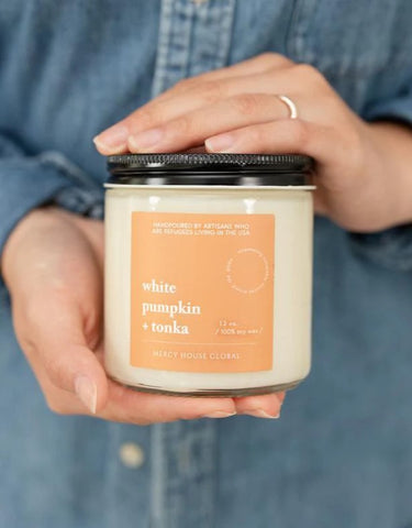 White Pumpkin & Tonka Candle - 12oz