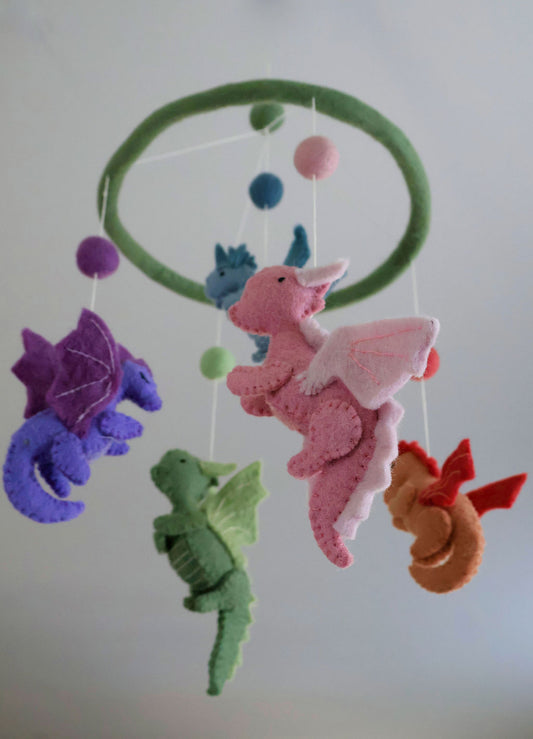 Felt Mobile - Flying Dragons